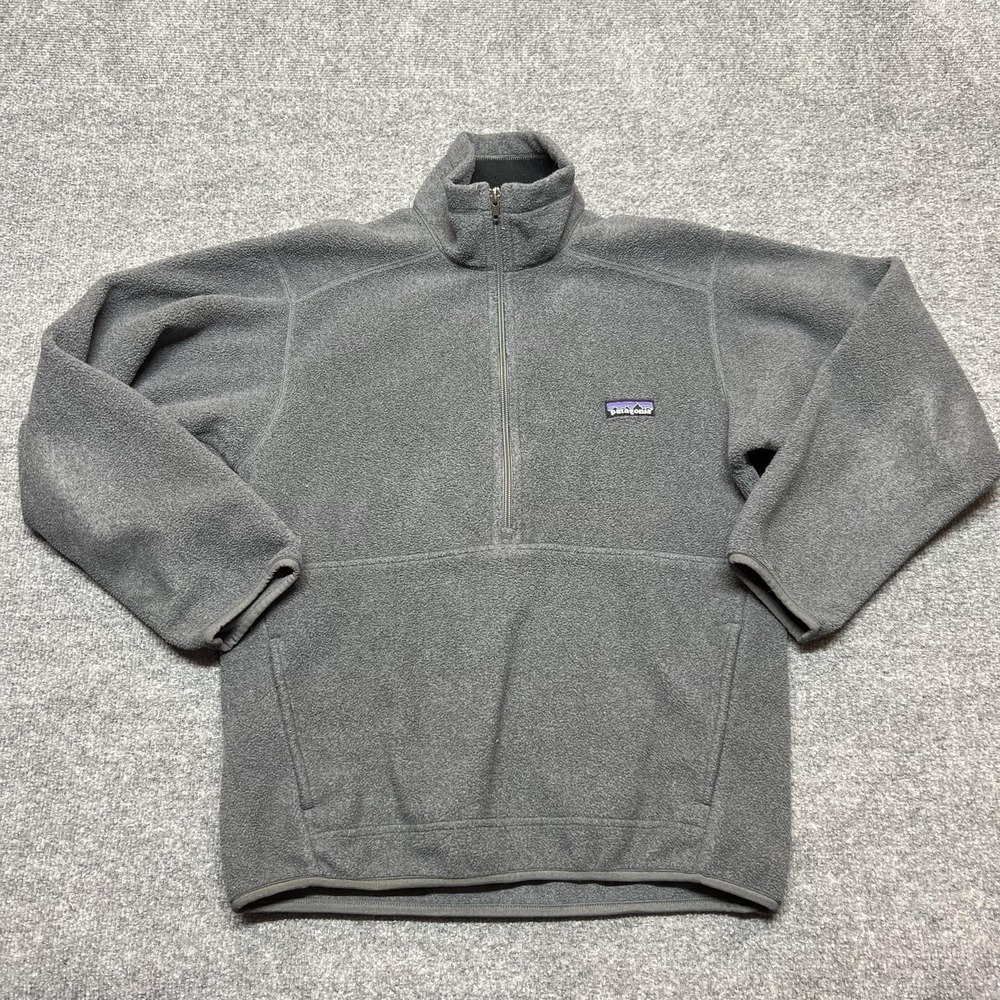 Patagonia Synchilla Jacket Mens XS Gray Fleece 1/4 Zip Sanford Health Pullover